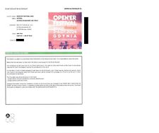 Open festival tickets for sale  SANDWICH