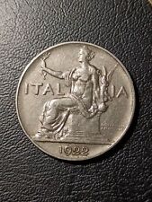 Usado, 1922 Italy Lira coin  - KM# 62 -  AUNC -  #C85 segunda mano  Embacar hacia Argentina