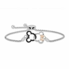 Pulseira Bolo Intertravada Mickey & Minnie Mouse Diamante 1 quilate Banhada a Ouro Branco 14K comprar usado  Enviando para Brazil