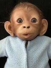 Linda Murray AGG Monkey Doll 15 1/2" Cloth Body Plastic Head Arms Legs Hairy, used for sale  Shipping to Canada