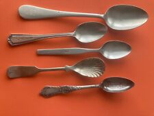 Vintage Spoons Five Spoons S/S And Plated. One Clam Shell Design. for sale  Shipping to South Africa