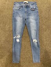 Jeans jeans Pit Bull Premium feminino tamanho 5/6 skinny desgastado azul 28" costura interna comprar usado  Enviando para Brazil