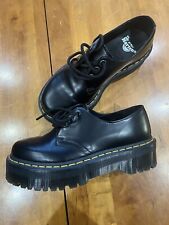 Dr. Doc Martens 1461 Quad Smooth Leather Platform Shoes Black for sale  Shipping to South Africa