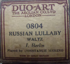 DUO-ART PIANO ROLL. IRVIN BERLIN'S RUSSIAN LULLABY. PLAYED BY CONSTANCE MERING for sale  Shipping to South Africa