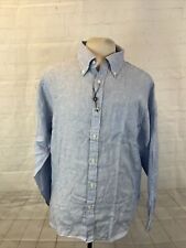 SPRING/SUMMER NEW Brooks Brothers Men's Light Blue Linen Dress Shirt L $118, used for sale  Shipping to South Africa