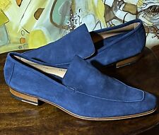 Mocassim social MEZLAN Shoes camurça azul Arezzo sola de couro tamanho 10 M comprar usado  Enviando para Brazil