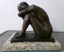 Usado, ESCULTURA DE BRONZE MANOLO HUGUE " SENTADA DESNUDA" ASSINADA E NUMERADA comprar usado  Enviando para Brazil