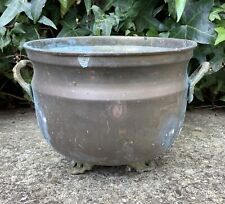 VINTAGE SMALL BRASS FOOTED PLANTER PLANT POT for sale  Shipping to South Africa