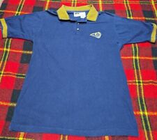 Camisa polo masculina vintage ano 2000 St. Louis Rams algodão marinho/amarelo tamanho M comprar usado  Enviando para Brazil