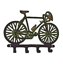 Forma de bicicleta estilo antiguo hecho a mano latón llave toalla tela taza gancho colgante de pared segunda mano  Embacar hacia Argentina