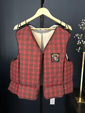 VTG STEARNS RED PLAID TYPE III LIFE JACKET BOATING NAUTICAL VEST Large 44/46 for sale  Shipping to South Africa
