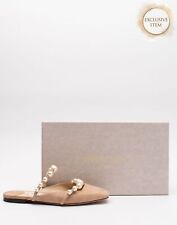 RRP€604 JIMMY CHOO Suede Leather Mule Shoes US6 UK3 EU36 Beadded Made in Italy for sale  Shipping to South Africa