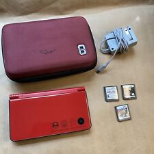 Nintendo DSi XL Red Super Mario Bros 25th Anniversary Edition Charger Games READ, used for sale  Shipping to South Africa