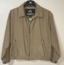 Weatherproof Bomber Jacket Men’s Large Beige Full Zip Pockets Lined Insulated, used for sale  Shipping to South Africa