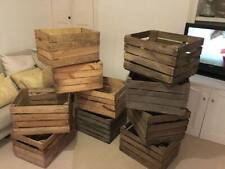 APPLE CRATES - CHOOSE YOUR QTY - RUSTIC & VINTAGE Wooden Boxes - FREE Delivery for sale  Shipping to South Africa