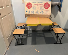 Práctica mesa plegable con sillas vintage en caja traje estuche desplegable segunda mano  Embacar hacia Mexico