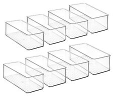 Conjunto de 8 bandejas organizadoras de gaveta de plástico transparente, utensílios de cozinha empilháveis, usado comprar usado  Enviando para Brazil