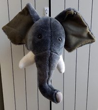 Dianne Shapiro Soft Sculpture Elephant Head Plush Wall Mount Humane Trophy for sale  Shipping to South Africa