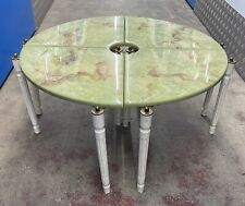 1950’s Art Moderne Wooden Faux Marble Top Coffee Table D85cm x H38cm for sale  Shipping to South Africa