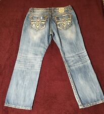 Usado, jeans rock revival perna reta azul claro pré-lavado masculino tamanho 40-usado comprar usado  Enviando para Brazil