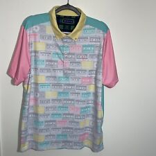 Usado, Camisa polo William Murray para hombre cintas de casete grandes golf colorida en excelente condición segunda mano  Embacar hacia Argentina