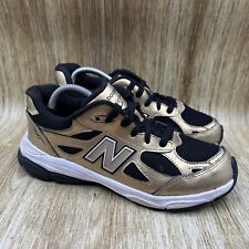 Tênis esportivo New Balance 990 Big Kids 5,5Y feminino tamanho 7 preto dourado branco comprar usado  Enviando para Brazil