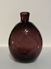 Vaso de vidro arte MCM garrafa ametista roxo diamante padrão retrô estilo Blenko 5” comprar usado  Enviando para Brazil