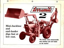 Vintage Terramite Model 2 Mini-Backhoe Loader Sales Dealer Advertising Brochure for sale  Polk City