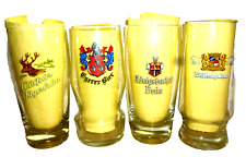 4 Wulferer Jagerbrau Egerer Konigsbacher Weihenstephan 0.5L German Beer Glasses for sale  Shipping to South Africa