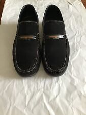 A.TESTONI Men's Black Suede Slip On  Dress Loafer Shoes Size 9.5 UK for sale  Shipping to South Africa