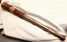 Antique Telescope Vintage II Gold Anchor Old Wooden Box Navy Ship World War I for sale  SALFORD