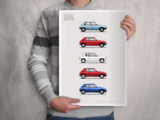 Poster peugeot 205 for sale  CIRENCESTER
