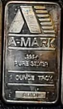 ☆1 barra del lote☆ 1 oz barra de plata vintage A-Mark - tonificación segunda mano  Embacar hacia Argentina