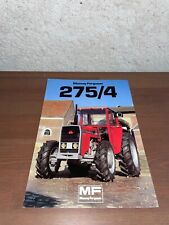 brochure prospekt PROSPECTUS TRACTEUR MASSEY FERGUSON 275 tractor-traktor-someca segunda mano  Embacar hacia Argentina