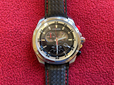 Citizen Men's ECO-Drive Chronograph- Aftermarket  Leather  Band - New Battery for sale  Shipping to South Africa