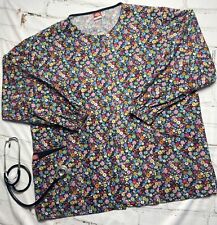 Dickies Women's Long Sleeve Print Snap Scrub Shirt Size M for sale  Shipping to South Africa