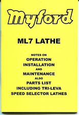 Myford ml7 handbook. for sale  Shipping to Ireland