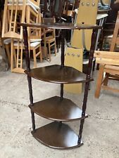 Vintage Brown Wooden Corner Shelving Unit What Not for sale  Shipping to South Africa