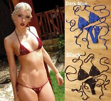 Szydełkowe mini bikini Zestaw G Stringi Plaża Mikro Stroje kąpielowe Bawełna Seksowna Bielizna na sprzedaż  Wysyłka do Poland