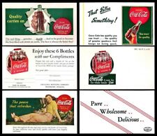 Used, ORIGINAL 1940’S COCA-COLA POSTCARDS   -  INCLUDES FREE COKE! for sale  Shipping to South Africa