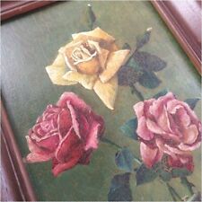 Tableau roses huile d'occasion  France