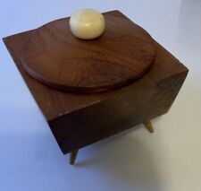 Caixa de bugigangas de madeira lembrança com tampa San Antonio Tx comprar usado  Enviando para Brazil