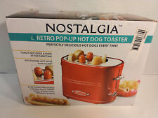 Red Hotdog Grill Hot Dog Toaster Electric Retro Pop Up Nostalgia Cooker Bun for sale  Shipping to South Africa