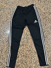 Pantalones de pista de fútbol cónicos Adidas Climacool para hombre pequeños negros blancos segunda mano  Embacar hacia Mexico