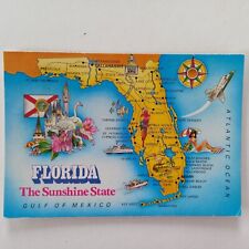 Postcard map florida for sale  LLANDINAM