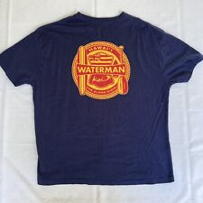 Camiseta masculina havaiana Waterman tamanho 2XL azul Kai roupas surf mergulho no oceano 1691, usado comprar usado  Enviando para Brazil