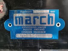 Indycar chassis plate. for sale  BICESTER