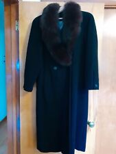 wool coat black full length for sale  Pittsburgh