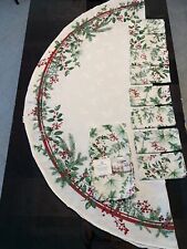 Christmas tablecloth round for sale  Naples