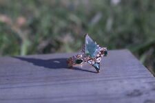 Vintage Moss Agate Stacking Ring Set, S295 Rose Gold for sale  Shipping to South Africa